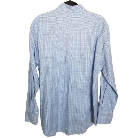 Peter Millar Crown Mens L Blue Plaid Nanoluxe Butt - Picture 7 of 7